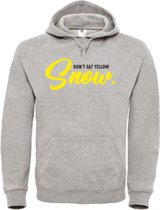 Wintersport Hoodie grijs XXL - Don't eat the yellow snow - soBAD. | Foute apres ski outfit | kleding | verkleedkleren | wintersporttruien | wintersport dames en heren