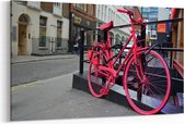 Schilderij - Roze fiets in Londen — 100x70 cm