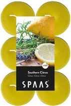 SPAAS 12 Maxi Theelichten Geur, ± 10 uur - Southern citrus - citrusvruchten