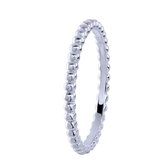 Lucardi Dames Ring met bolletjes - Ring - Cadeau - Echt Zilver - Zilverkleurig