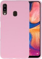 Samsung A20e Siliconen Hoesje Pastelkleur Roze