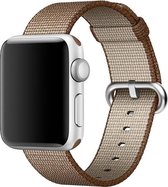 watchbands-shop.nl Nylon bandje - bandje geschikt voor Apple Watch Series 1/2/3/4 (38&40mm) - Bruin