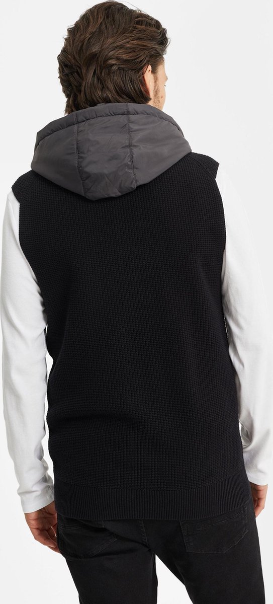 WE Fashion Heren mouwloos vest met afneembare capuchon - Maat XS | bol.com