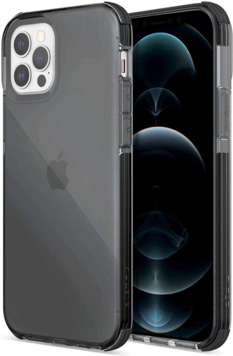 Raptic Clear Apple iPhone 12 / 12 Pro Hoesje Transparant Zwart