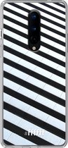OnePlus 8 Pro Hoesje Transparant TPU Case - Mono Tiles #ffffff