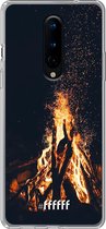 OnePlus 8 Hoesje Transparant TPU Case - Bonfire #ffffff