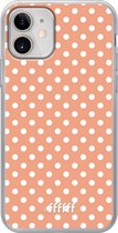 iPhone 12 Mini Hoesje Transparant TPU Case - Peachy Dots #ffffff