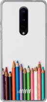 OnePlus 8 Hoesje Transparant TPU Case - Pencils #ffffff