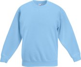 Fruit Of The Loom Kids Unisex klassieke 80/20 set-in sweater (Hemel Blauw)