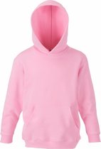 Fruit Of The Loom Kinder Unisex Premium 70/30 Sweatshirt met Capuchon / Hoodie (Licht Roze)