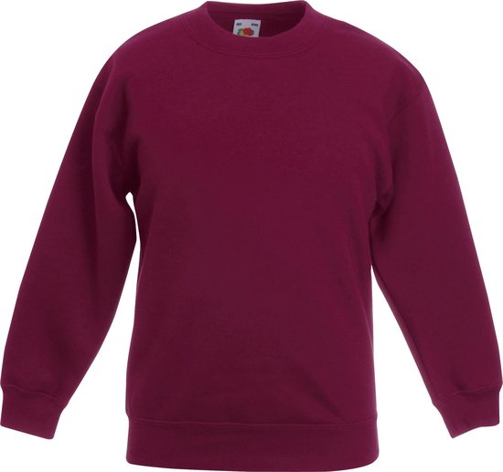 Fruit Of The Loom Kids Unisex Klassieke 80/20 set-in Sweater (2 stuks) (Bordeaux)