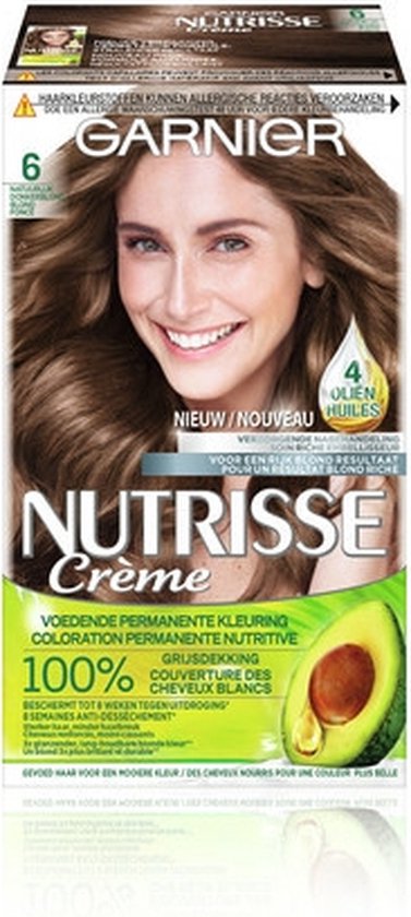 Garnier Nutrisse Crème 60 - Natuurlijk Donkerblond - Haarverf | bol.com