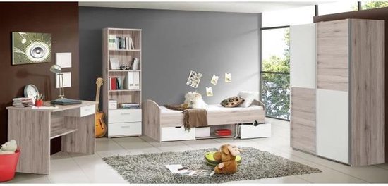 LUPO Complete kinderkamer in klassieke stijl met eikenhout en mat wit decor -... | bol.com