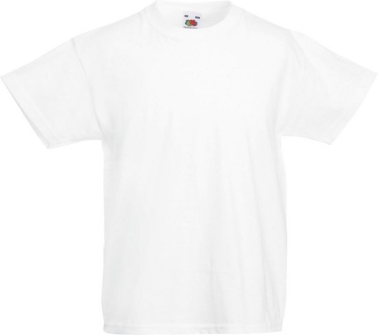 Fruit Of The Loom Originele T-shirt met korte mouwen voor kinderen / tieners (Wit)