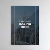 Walljar - Real Boss - Muurdecoratie - Poster met lijst