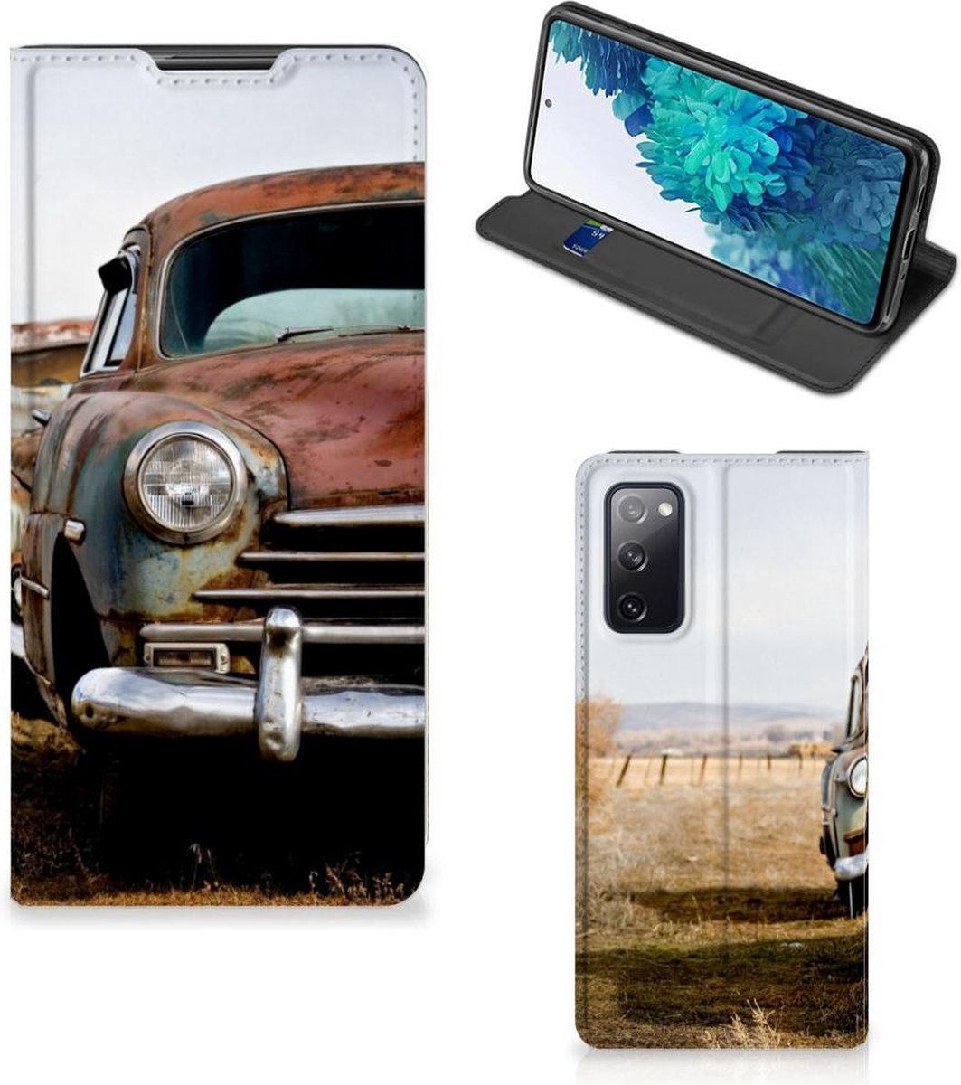 Book Case voor Samsung Galaxy S20 FE Stand Case Vintage Auto