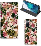 Hoesje ontwerpen Geschikt voor Samsung Galaxy S20 FE Smart Cover Valentijn Cadeautje Vrouw Bloemen