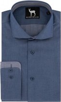 GENTS | Blumfontain Overhemd Heren Volwassenen polkadot denim-blauw Maat XL 43/44