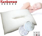 Konbanwa Pillow - Hoofdkussen - Gevuld met tubes en vezels - 50x60cm - Vezels en speciale tubes
