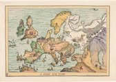 Poster Kaart Europa - 1825 - Large 50x70 - Illustraties - Kinderkamer - Educatief