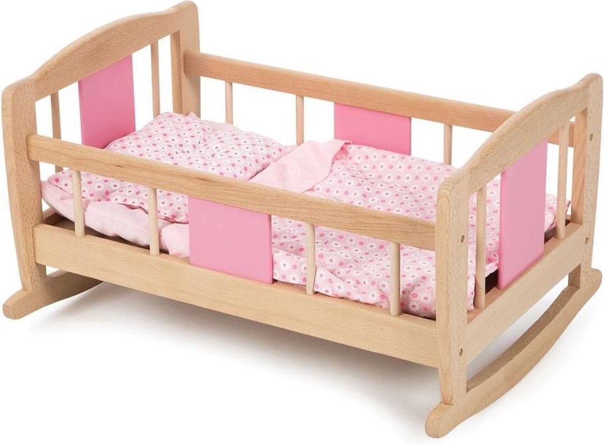Tidlo Houten Schommelbed 53 X 36,5 X 28,5 Cm Roze