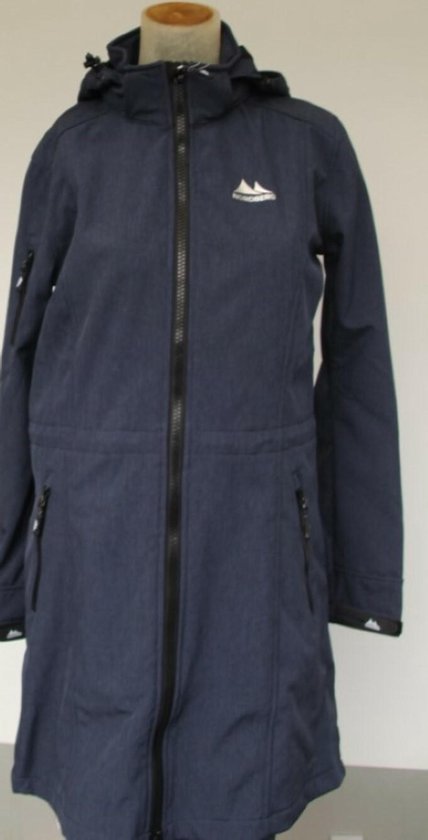 Nordberg softshell winterparka Gitte navy melange - maat XL