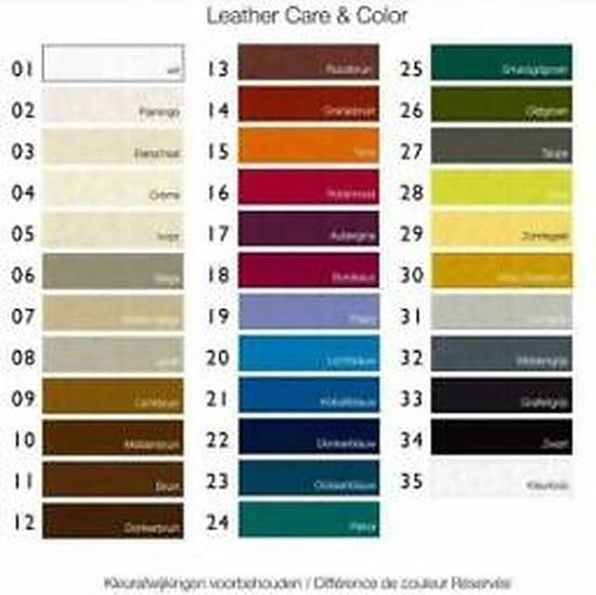 Leather care en color Smaragd groen