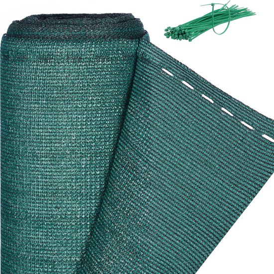 relaxdays filet de rupture visible vert - 1 mètre - écran de balcon - clôture soignée - jardin en tissu visible 1 x 20 mètres