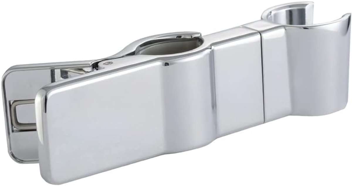 Universele douchekop beugel van 20-25 mm - glijklem - 45 graden rotatie sproeierhouder - vervanging voor badkamer - zilver - 1 stuk - 11*3cm