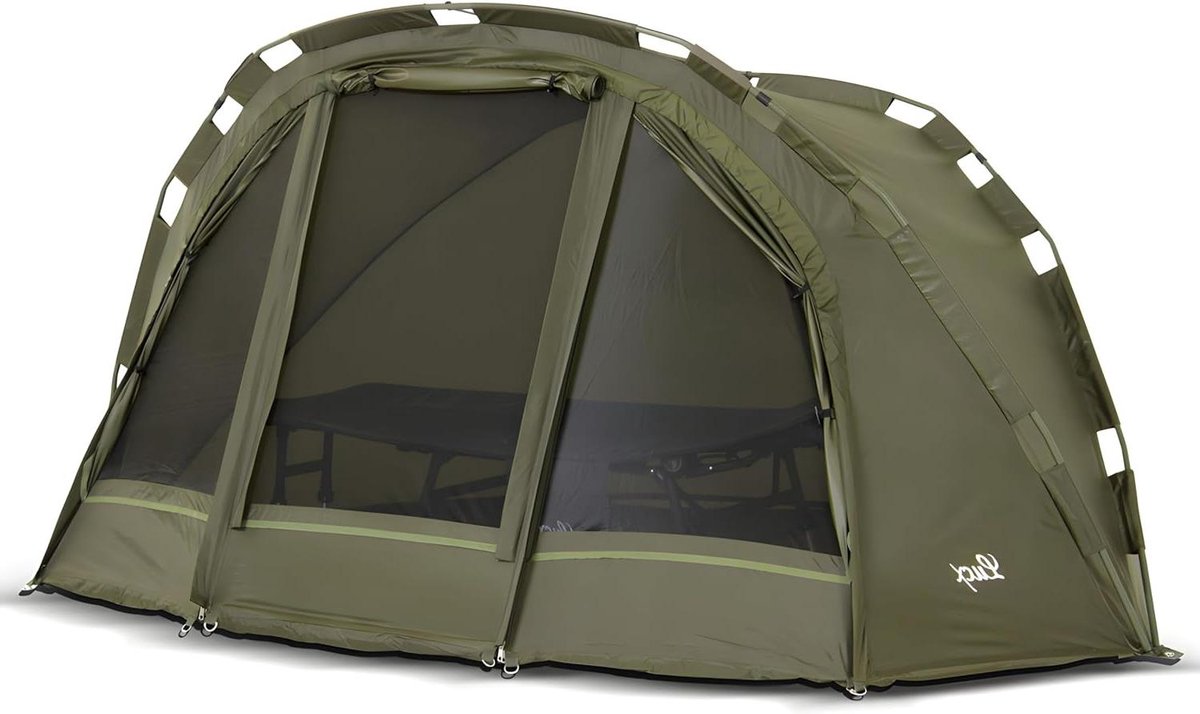 Kampeertent 1 persoon - Vistent Koepel - Outdoor verblijf - Waterkolom 10.000mm - 235x285x135cm - Olijfgroen