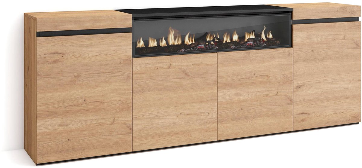 Skraut Home - Sideboard, highboard - commode, commode kast - 200x75x35cm - 4 deuren - ShopVlot