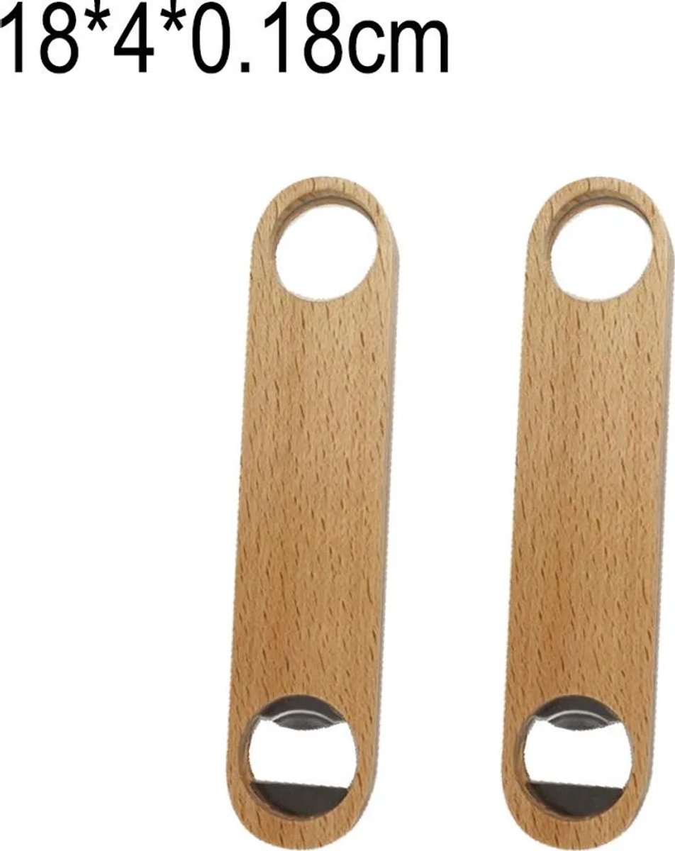 Beukenhouten blikken potten, houten bieropeners, roestvrijstalen flesopeners
