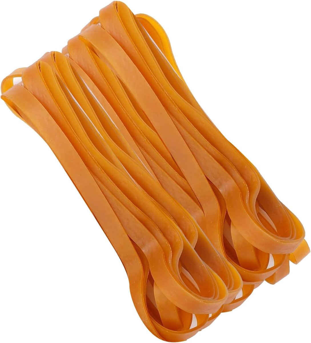 Elastieken, 400 x 6 x 1,5 mm, geel, grote elastieken, huishoudelastieken, scheurvast, duurzaam, herbruikbaar, geschikt voor industrie, camping, huishouden, brede vuilnisemmerbanden