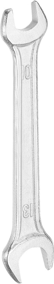 Dubbele vorksleutel, 10 mm x 13 mm, metrisch, platte sleutel, 15 graden, kleine platte sleutel, verzinkt, voor autoreparatie, meubelmontage