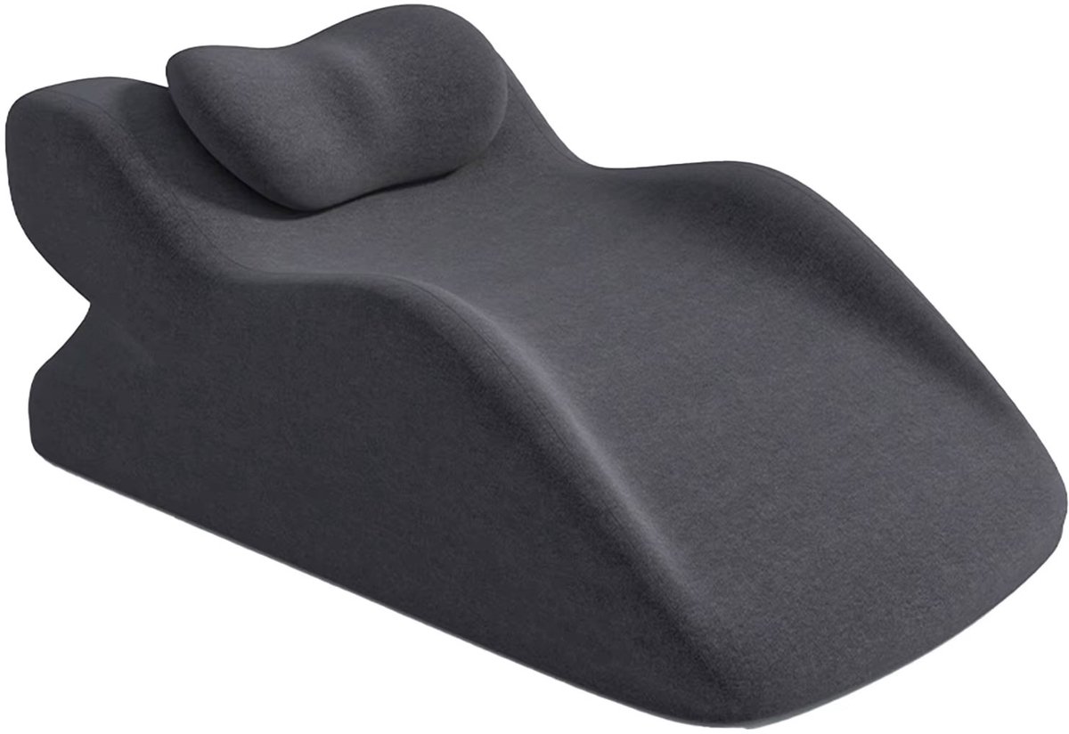 M-Goods Wigkussen Multifunctioneel - Leeskussen voor Bed en Bank - Ergonomisch Ondersteuningskussen - Blauw