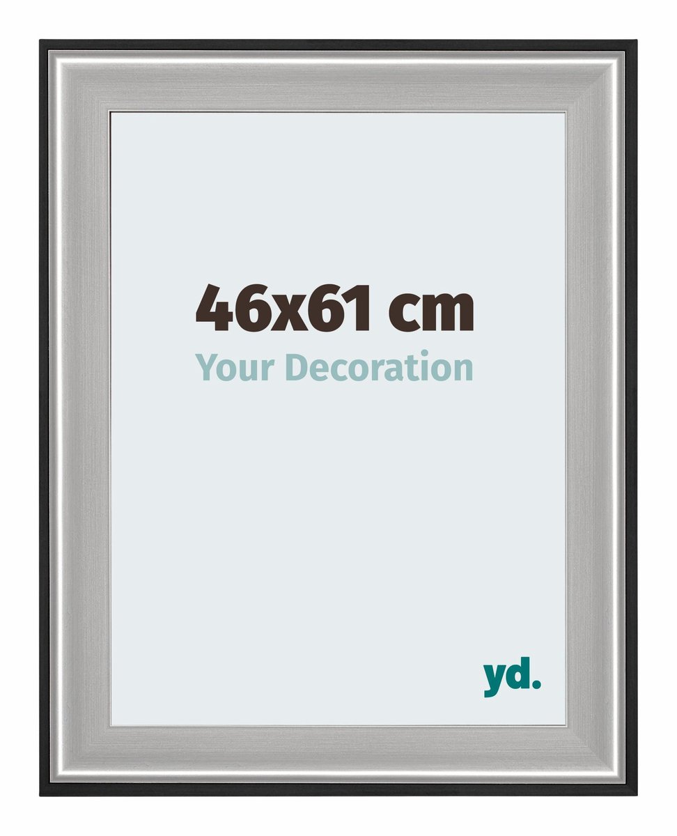 yd. Your Decoration - Fotolijst 46x61 cm - Hout - Zwart Zilver Gepolijst - Birmingham