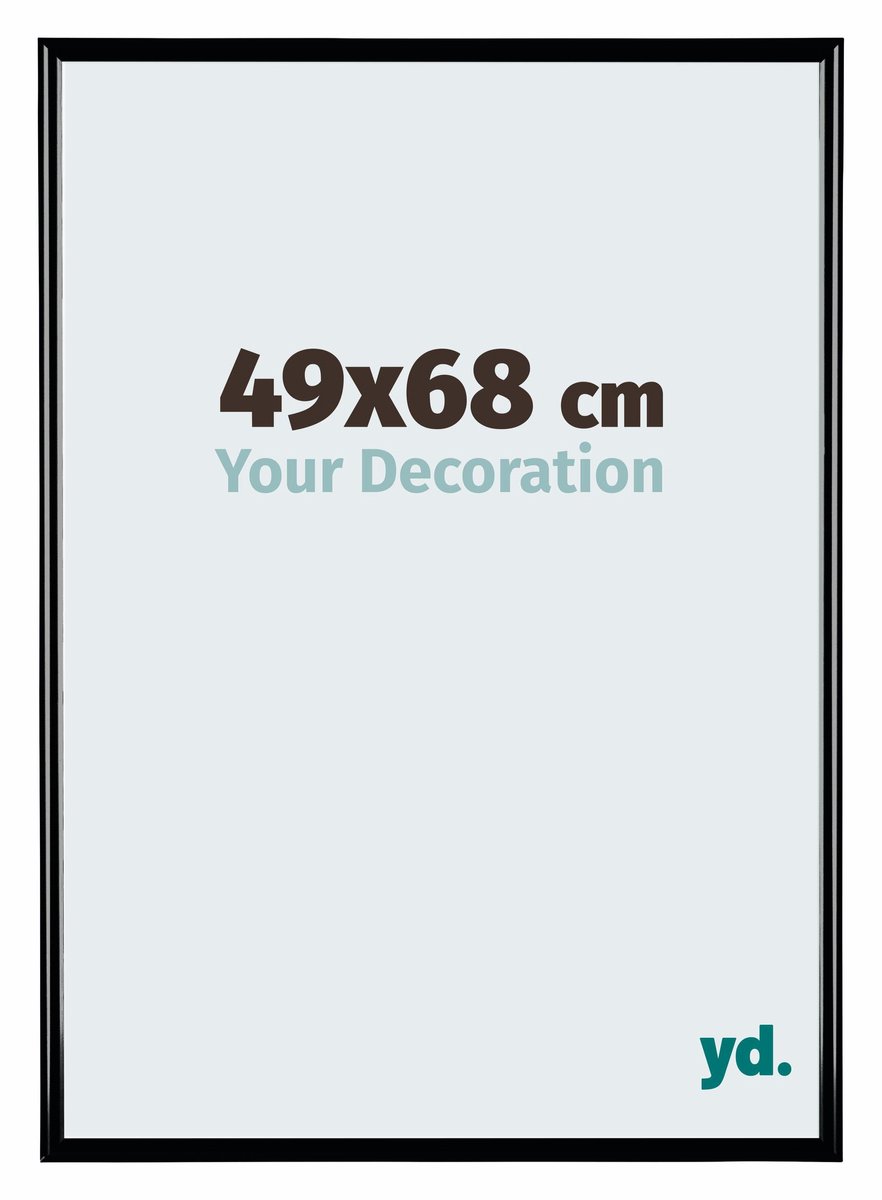 yd. Your Decoration - Fotolijst 49x68 cm - Kunststof - Zwart Hoogglans - Bordeaux