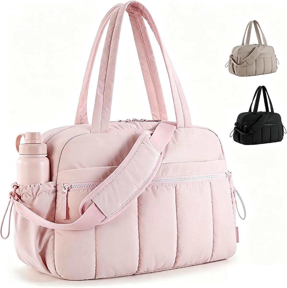 KZQ Reistas - Handtas - Sporttas voor dames - Handbagage - 40x30x20 - Roze