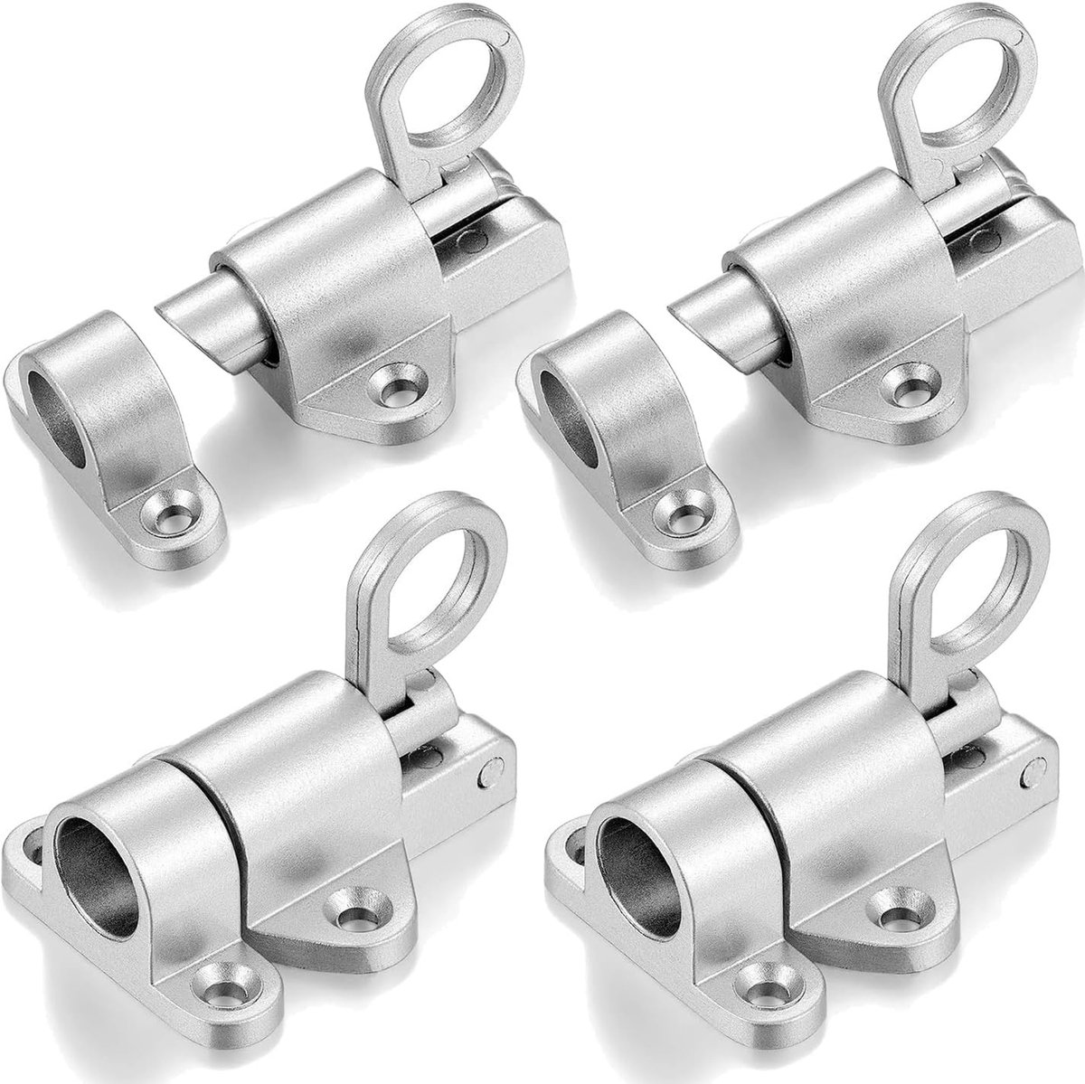 Zelfsluitende Grendel - Zilver - 54 x 44 mm - Automatisch Veerslot van Aluminiumlegering - Voor Deuren, Ramen en Kasten