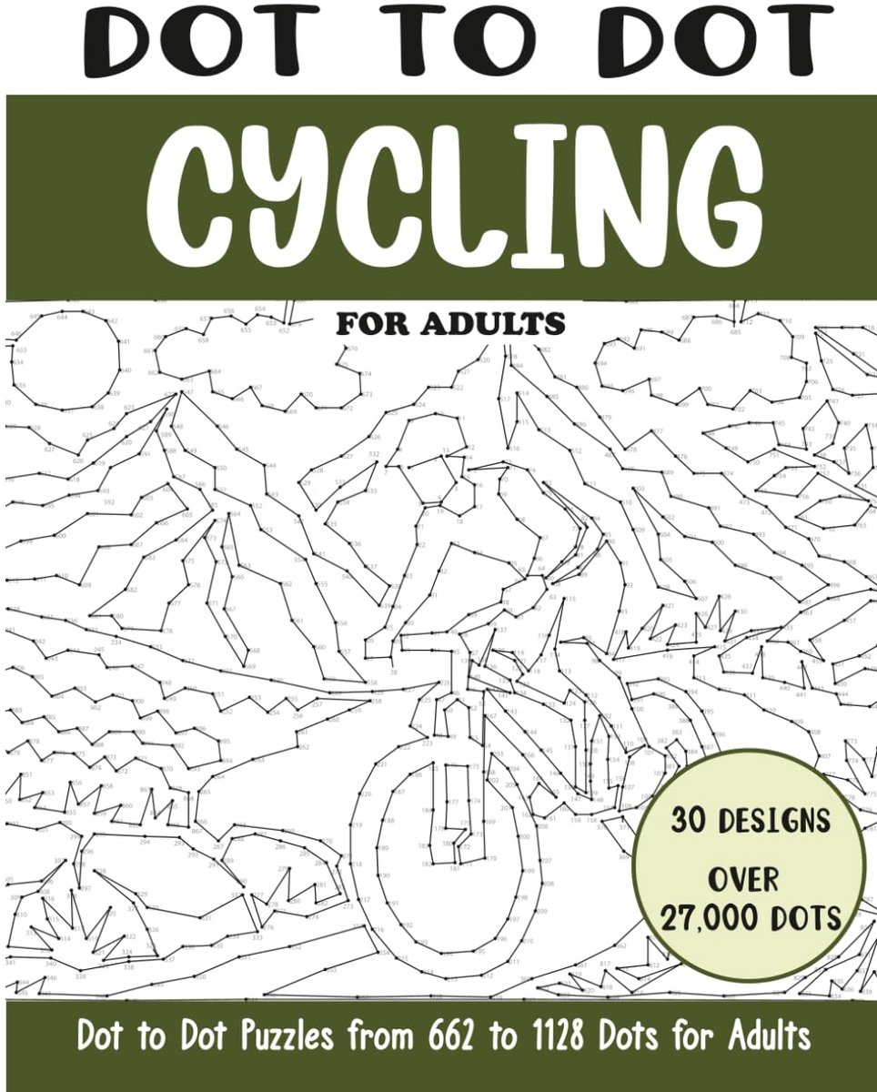 Dot to Dot Cycling for Adults: Cycling Connect the Dots Book for Adults (Over 27000 dots) - ShopVlot