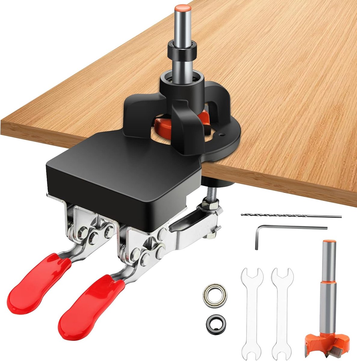 35mm Scharnier Boormal, Verborgen Scharnier Mal, Boren Jig, Gatzaag Boren Gids Locator, Hinge Drilling Jig Set Voor Houtbewerking DIY Tool