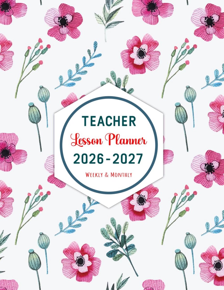Teacher lesson planner 26-27: Monthly & Weekly Class Organizer - Large Lesson Plan and Record Book for Teachers - ShopVlot