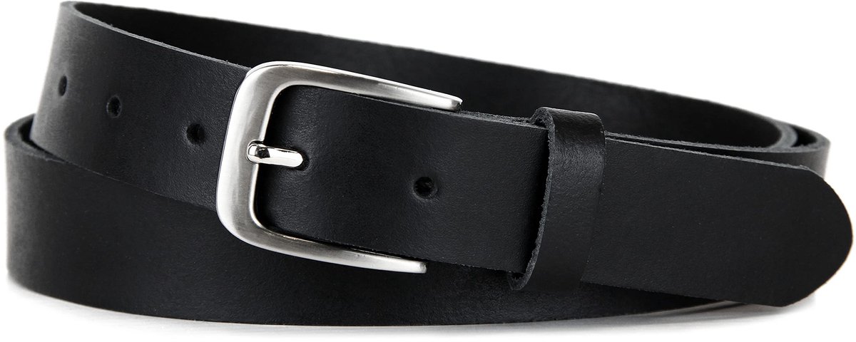 Frentree® lederen riem MADE IN GERMANY, riem voor dames en heren, 3 cm breed, zwart, zwart, Bundweite 95cm = - ShopVlot