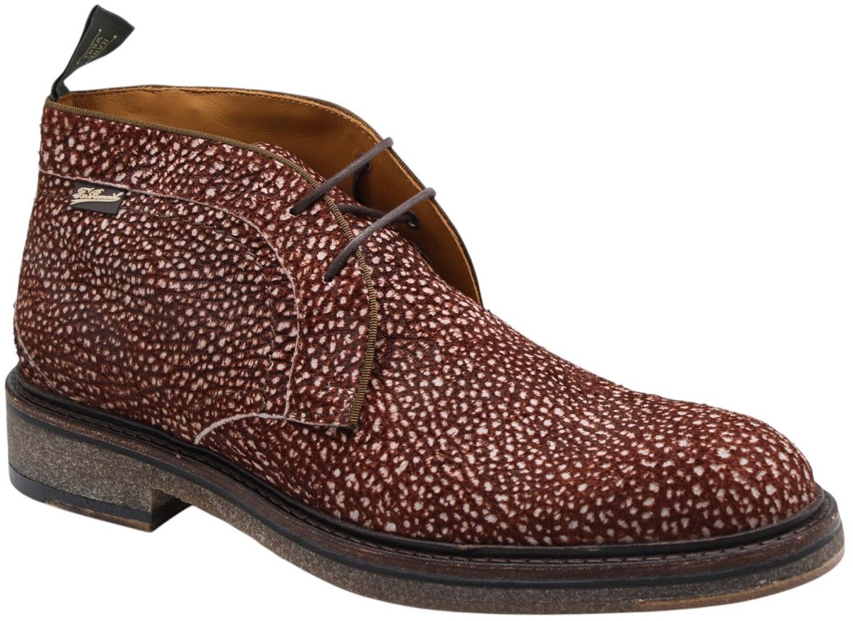 Floris van Bommel - DE TANKER 07.12 - Vrije tijd half-hoogHeren veterschoenHeren sneakers - Kleur: Rood - Maat: 42
