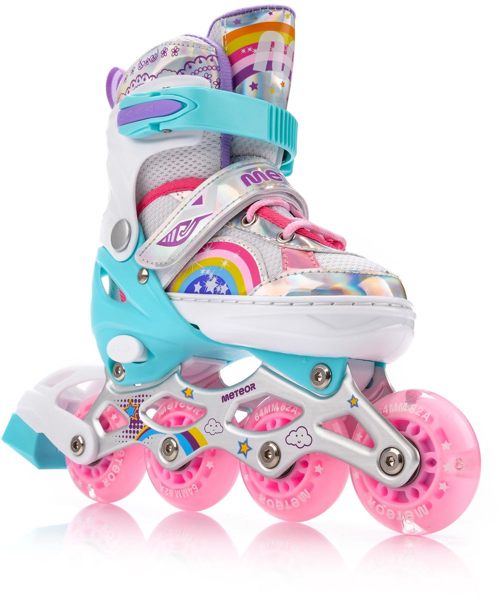 meteor® Inline Skates voor Kinderen Jeugd Volwassen - Ideaal voor Jongens en Meisjes - Instelbare Maat - ShopVlot
