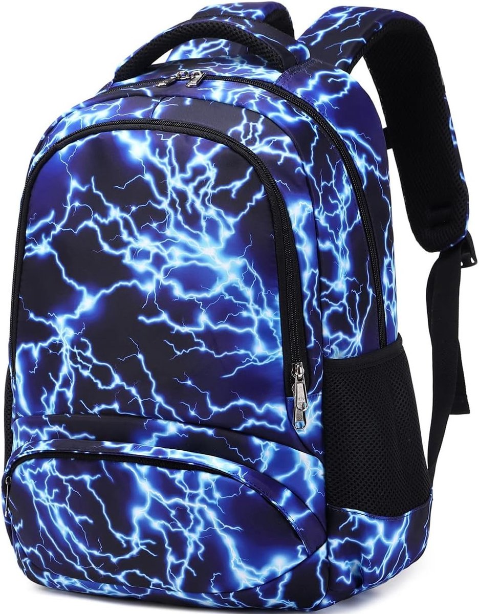 Schooltas jongen bassischool - Schooltas jongen basisschool - Blauw - L - Waterafstotende Nylon Rugzak - Ergonomisch Comfort voor Kinderen