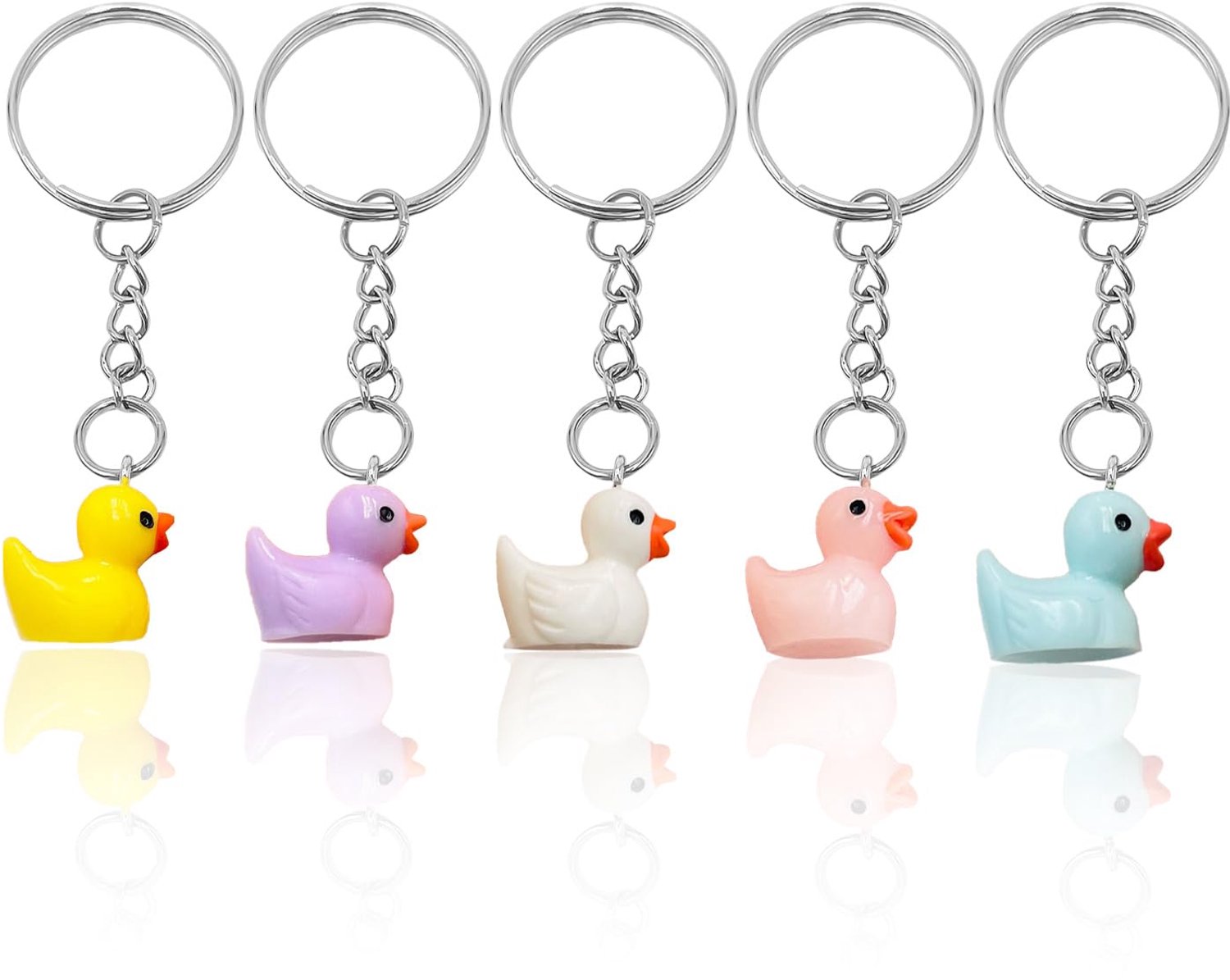 Eendensleutelring 5 Stuks - Harssleutelring - Zoete Cartoon Ontwerpen - Leuk Hangend Ornament - Luxento