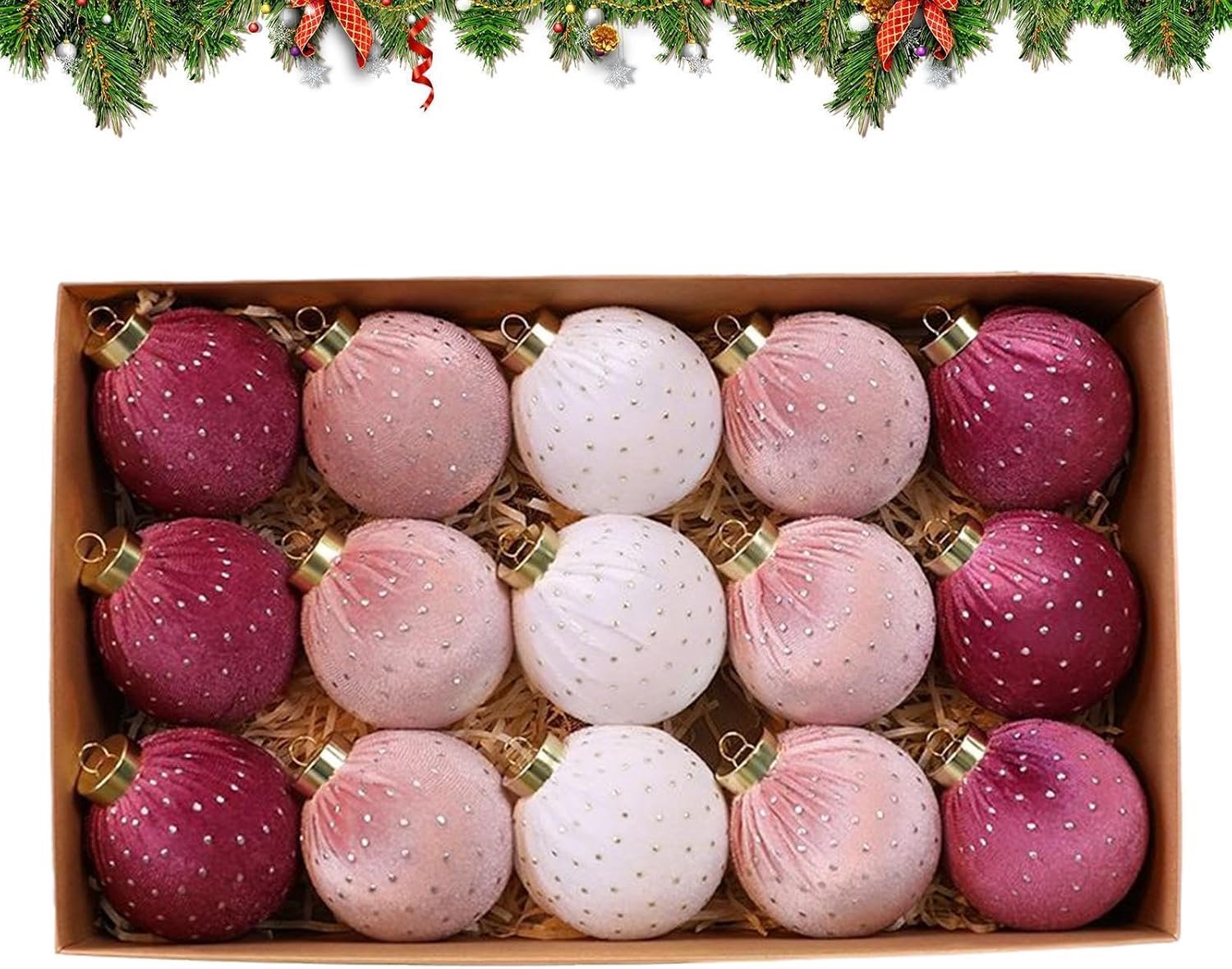 Kerstbal Ornamenten Decoratieve Stroomden Rustieke Decoraties