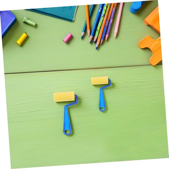 20 Stuks Delige Schilderrollers met Spons Ergonomisch Wasbaar Veelzijdig voor Graffiti Knutselprojecten Vroegtijdig Leren voor Kleine Handen Creatieve Activiteiten — afbeelding 3