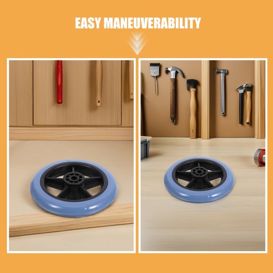 4 Stuks Walkerwiel vervoer rolstoelen voorwiel vervanging elektrische wielen vervangen montage van rolstoelwielen universele loopwielen pvc+metaal — afbeelding 5
